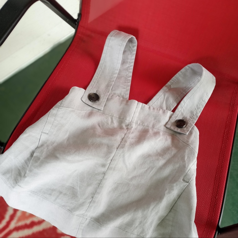 Everlane linen like apron tank size 2